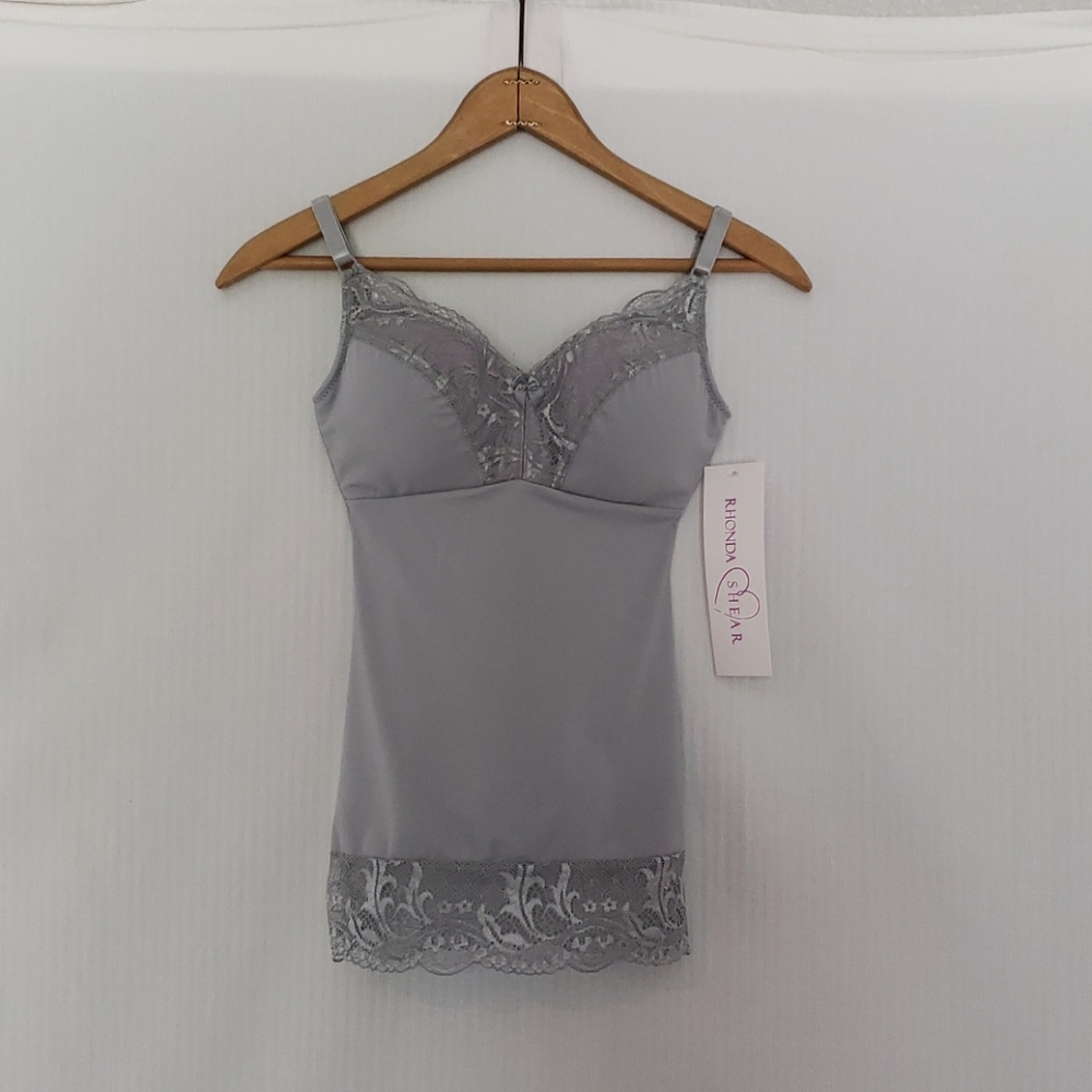 SEXY Grey Camisole with Lace Padding